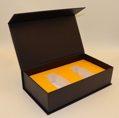صندوق هدايا مغناطيسي جامد قابل للطي وتغليف للحلوى ، مادة اللوح الرمادي والورق المطلي